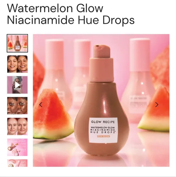 Glow Recipe Watermelon Glow Niacinamide Hue Drops 40ml SunGlow NIB - Picture 9 of 15